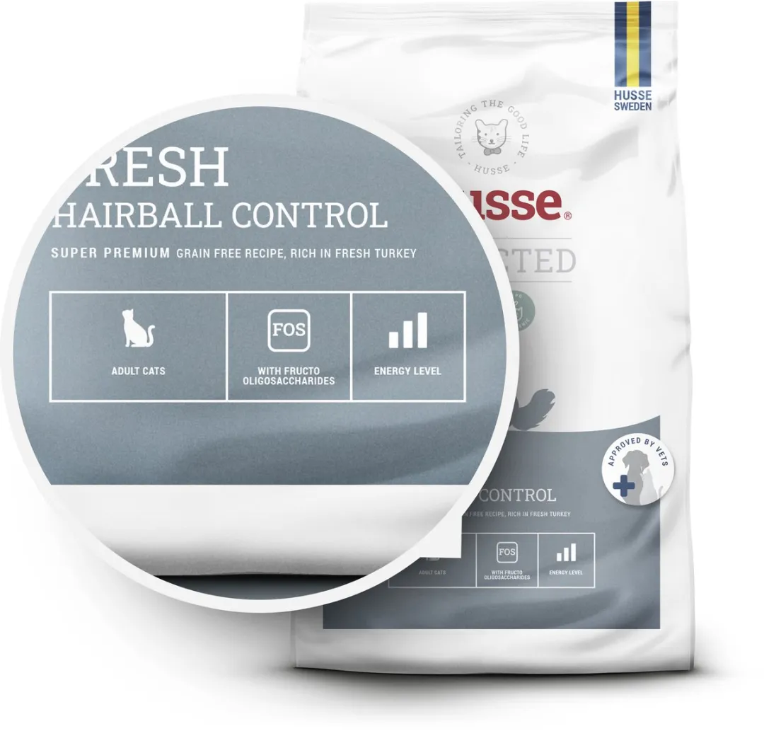 Husse Fresh Hairball Control 7kg Droogvoer - Kalkoen