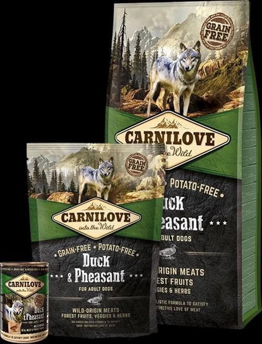 Carnilove Adult Eend & Fazant Granenvrij Hondenvoer 12kg