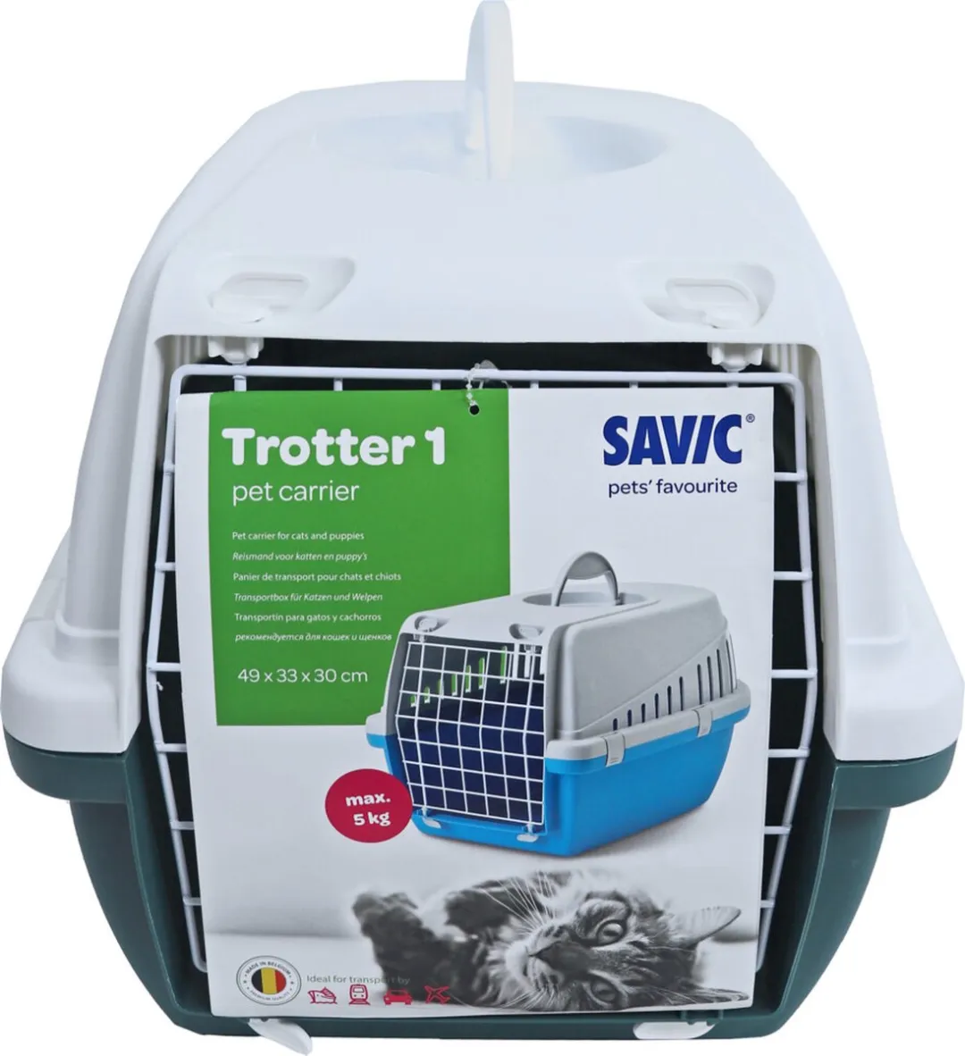 Savic Transport Plastiek Trotter Groen - 49x33x30cm