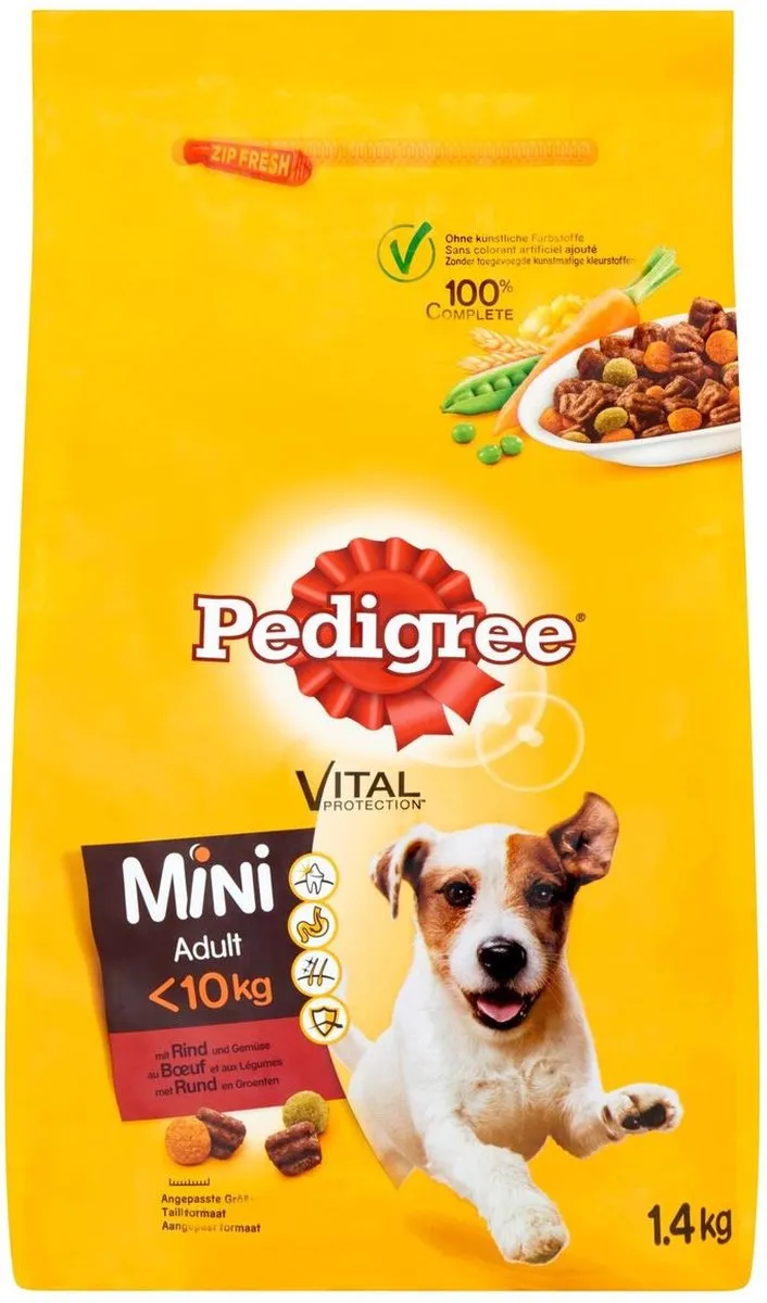 Pedigree Mini Adult Droogvoer Rund & Groenten