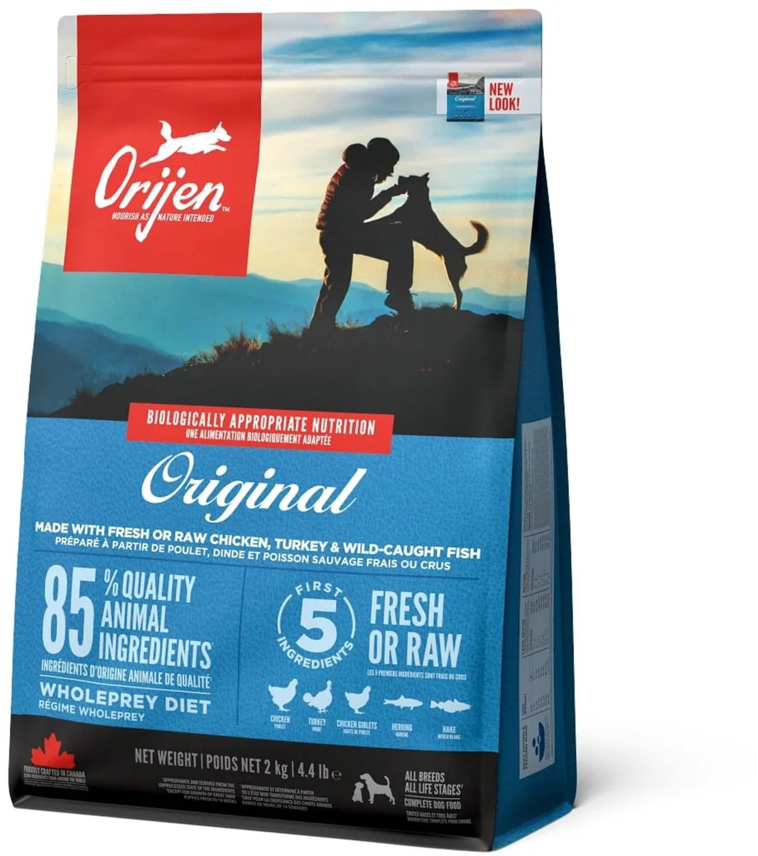 Orijen Whole Prey Original Dog Kip & Kalkoen - 2 kg