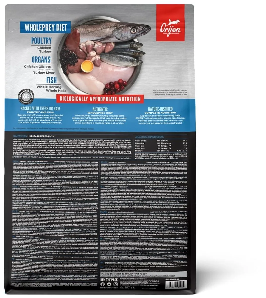 Orijen Whole Prey Original Dog Kip & Kalkoen - 2 kg - afbeelding 6 van 6