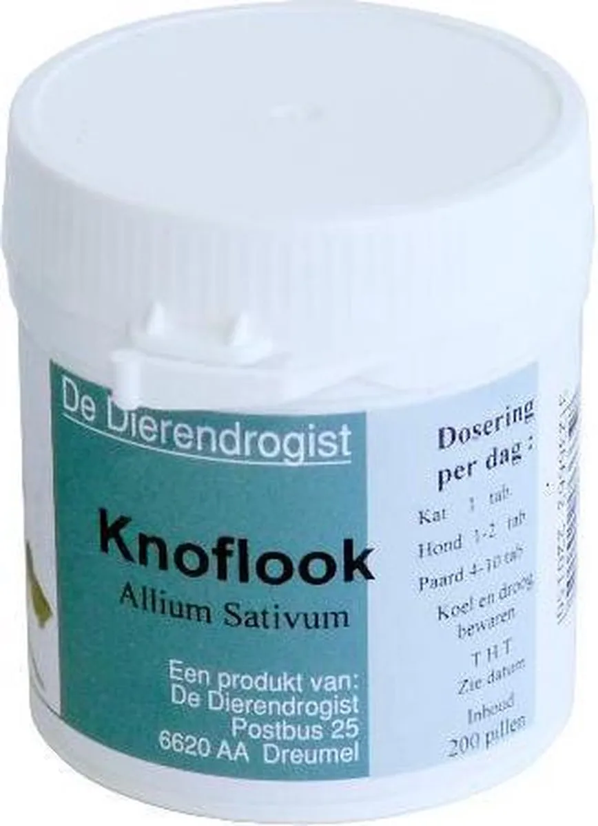 Dierendrogist Knoflook Tabletten - 200 Stuks