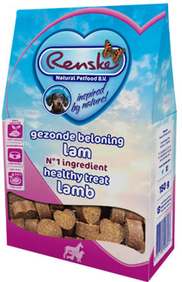 Renske Gezonde Beloning Hartjes Vis Hondensnack 150g
