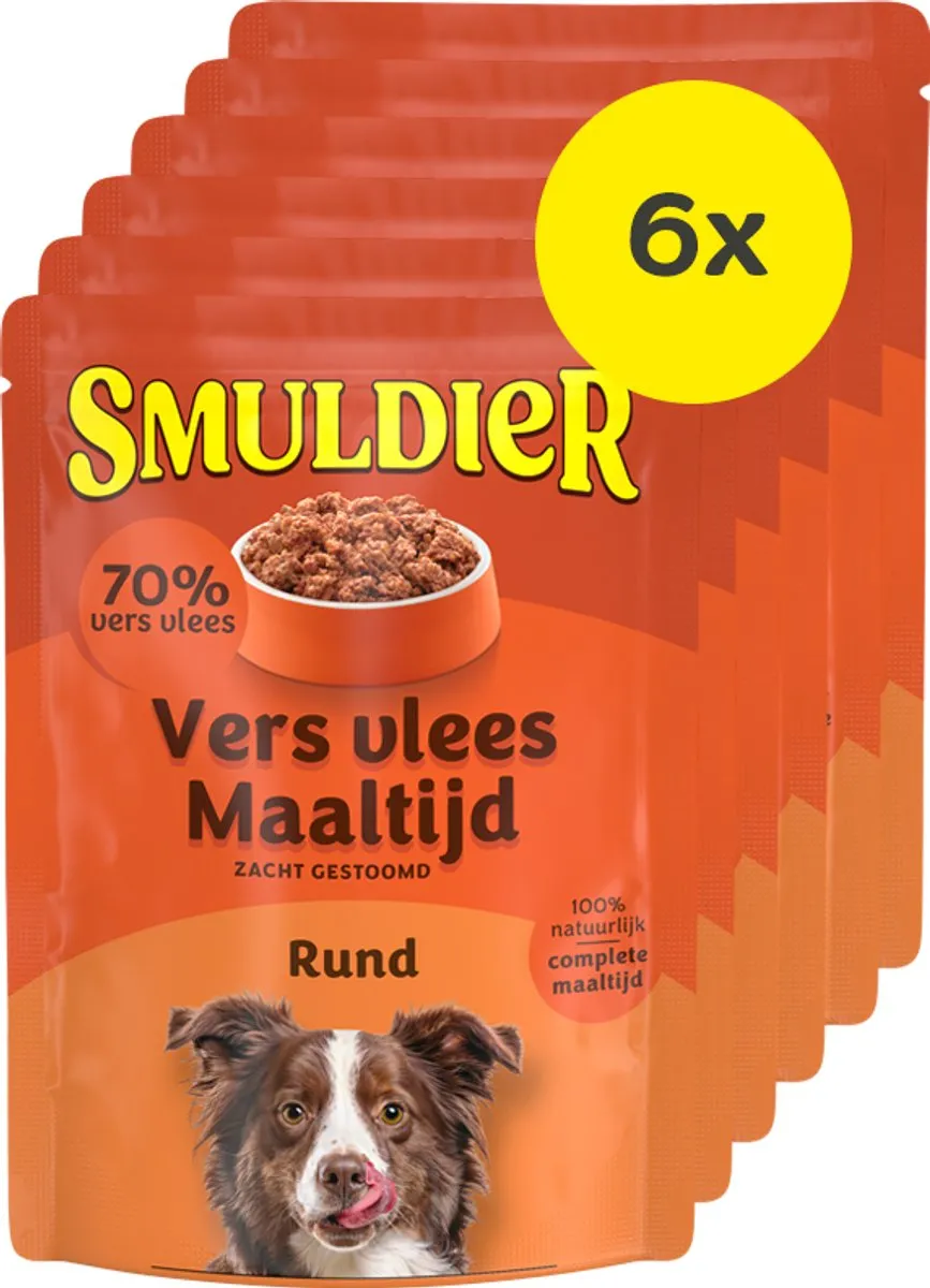 Smuldier Vers Vlees Maaltijd Rund 300g - 6 Stuks
