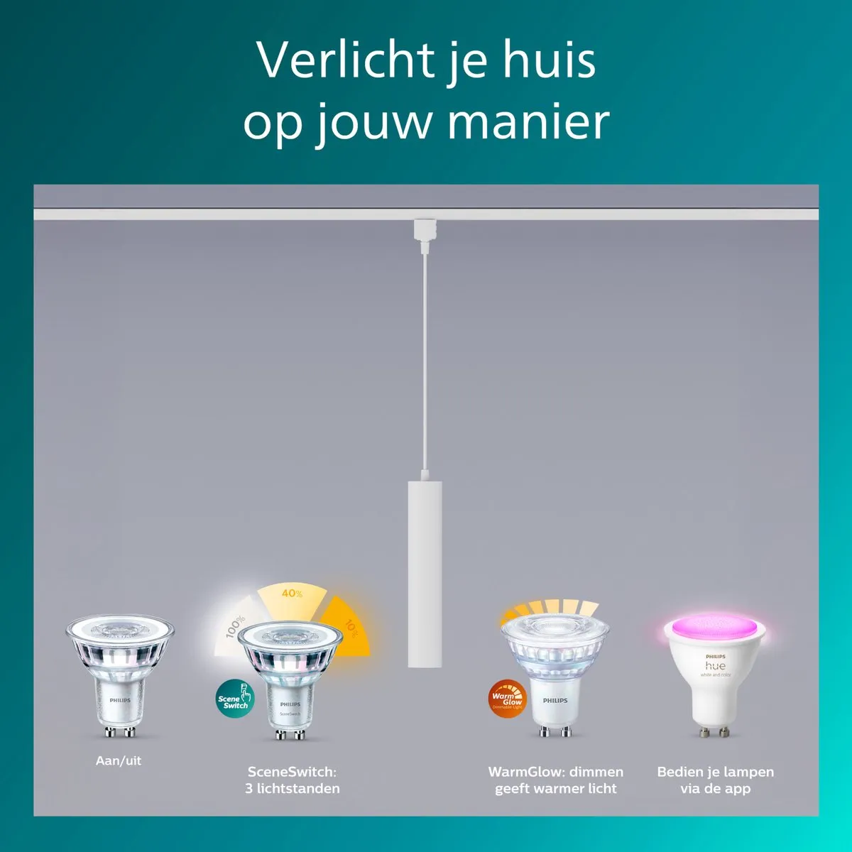 Philips EasyLink Paxie Hanglamp GU10 7W - Wit
