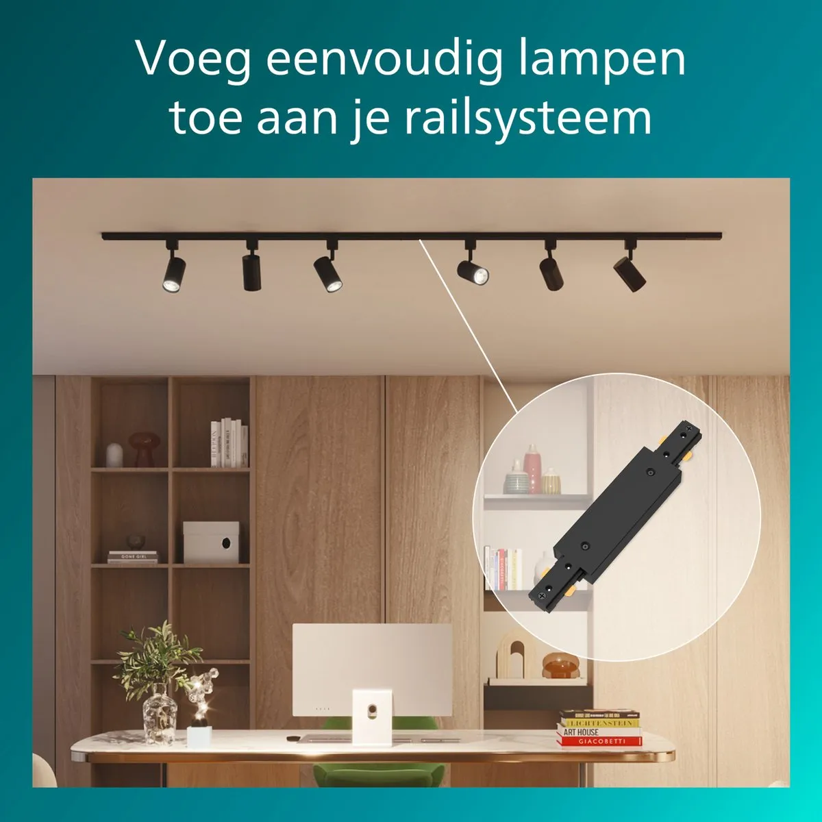 Philips EasyLink Dubbelzijdige Stroomaansluiting - Railverlichting Zwart