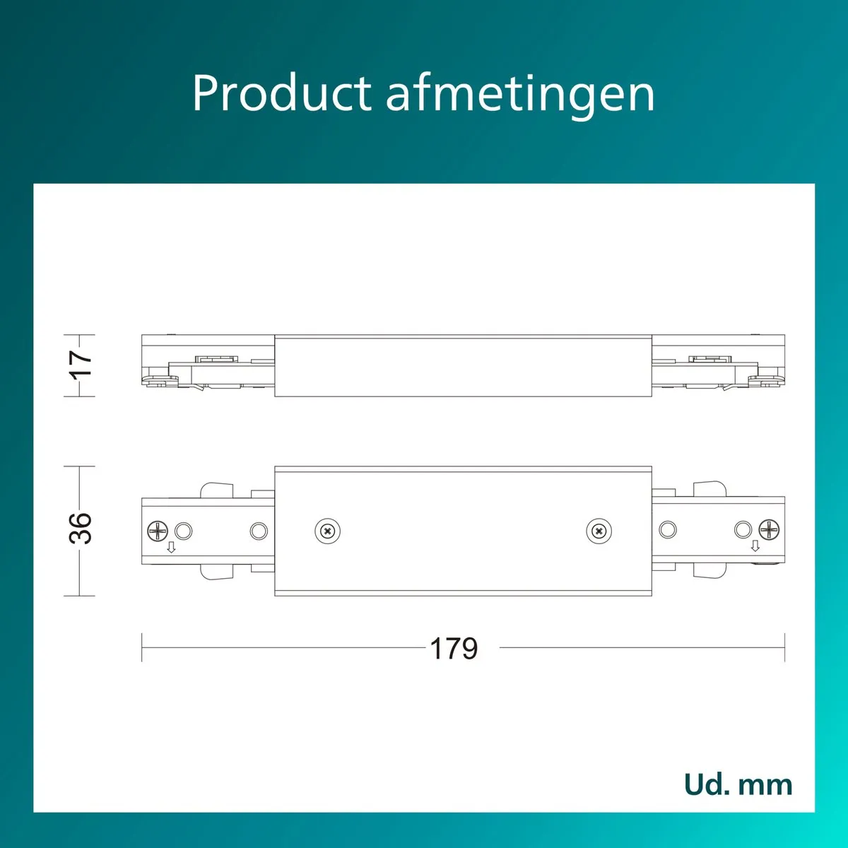 Philips EasyLink Dubbelzijdige Stroomaansluiting - Railverlichting Zwart