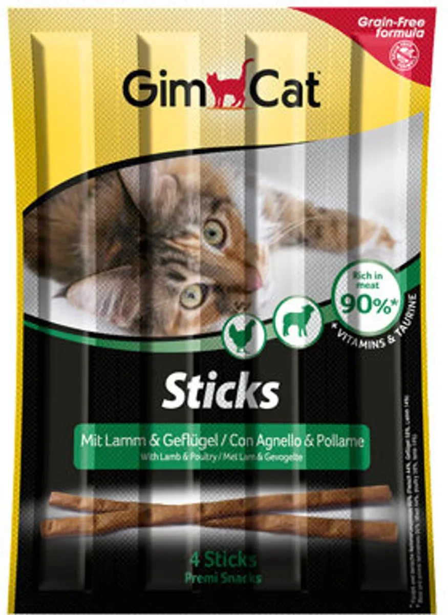 GimCat Sticks Lam & Gevogelte - 16 Stuks