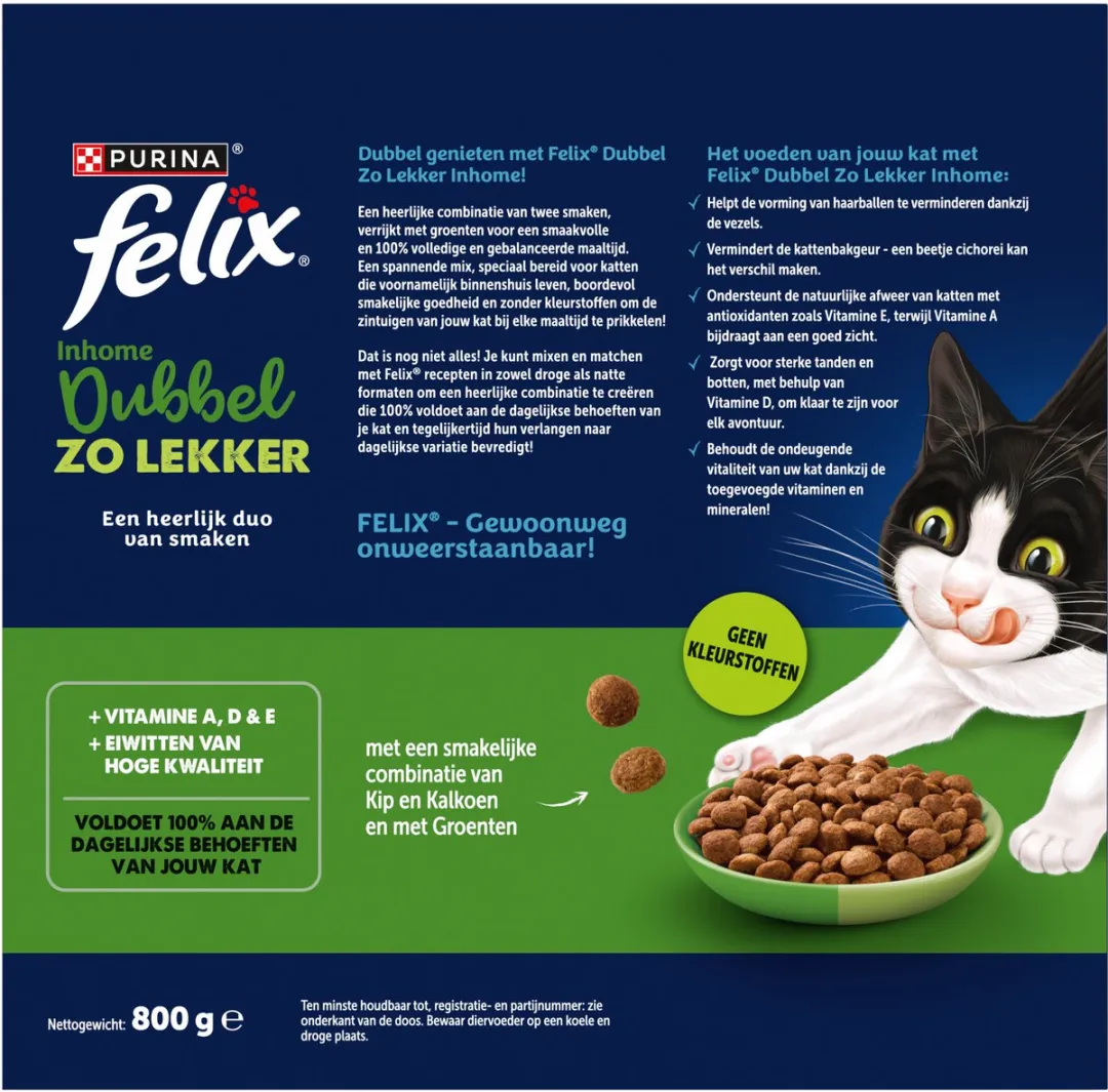 Felix DubbelZoLekker Inhome - Kip Kalkoen Groenten 4000g