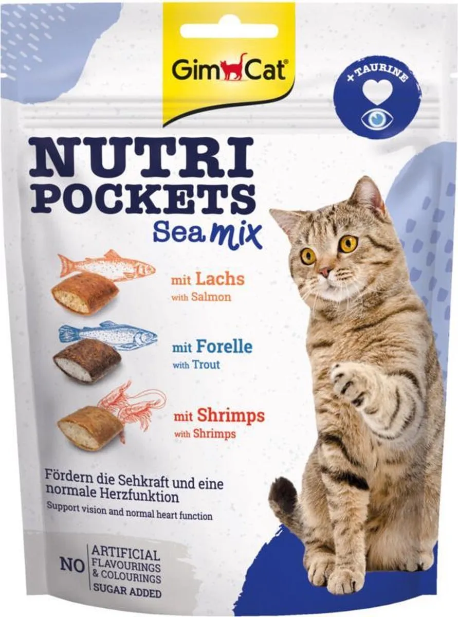 GimCat Nutri Pockets Sea-Mix - 20 Stuks