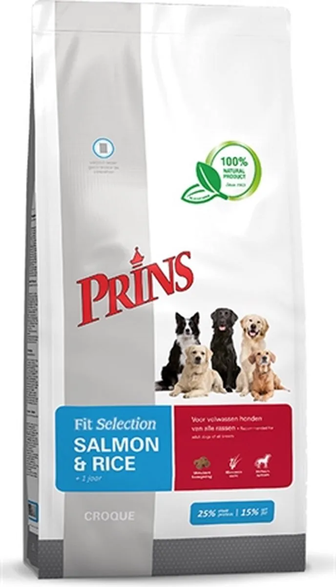 Prins Fit-Selection Hondenvoer Zalm & Rijst 15kg