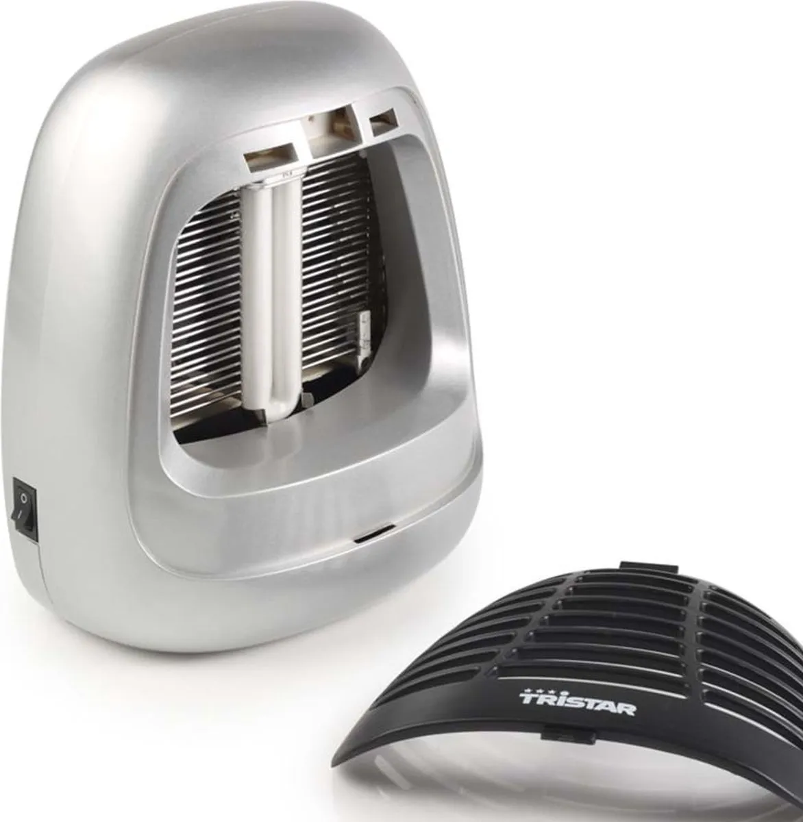 Tristar Muggenlamp IV-2620 - Plug in-systeem insectenlamp - Voor thuis en op de camping - Muggenlamp voor stopcontact – incl. Uitneembaar Opvangbakje - Bereik 25 m2 - Grijs