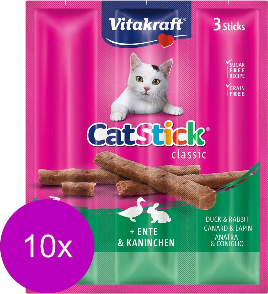 Vitakraft Cat-Stick Mini Eend & Konijn