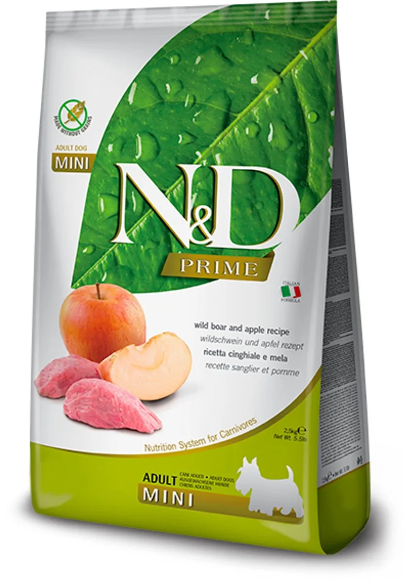 Farmina N&D Prime Adult Mini Wild Boar & Apple 2,5kg