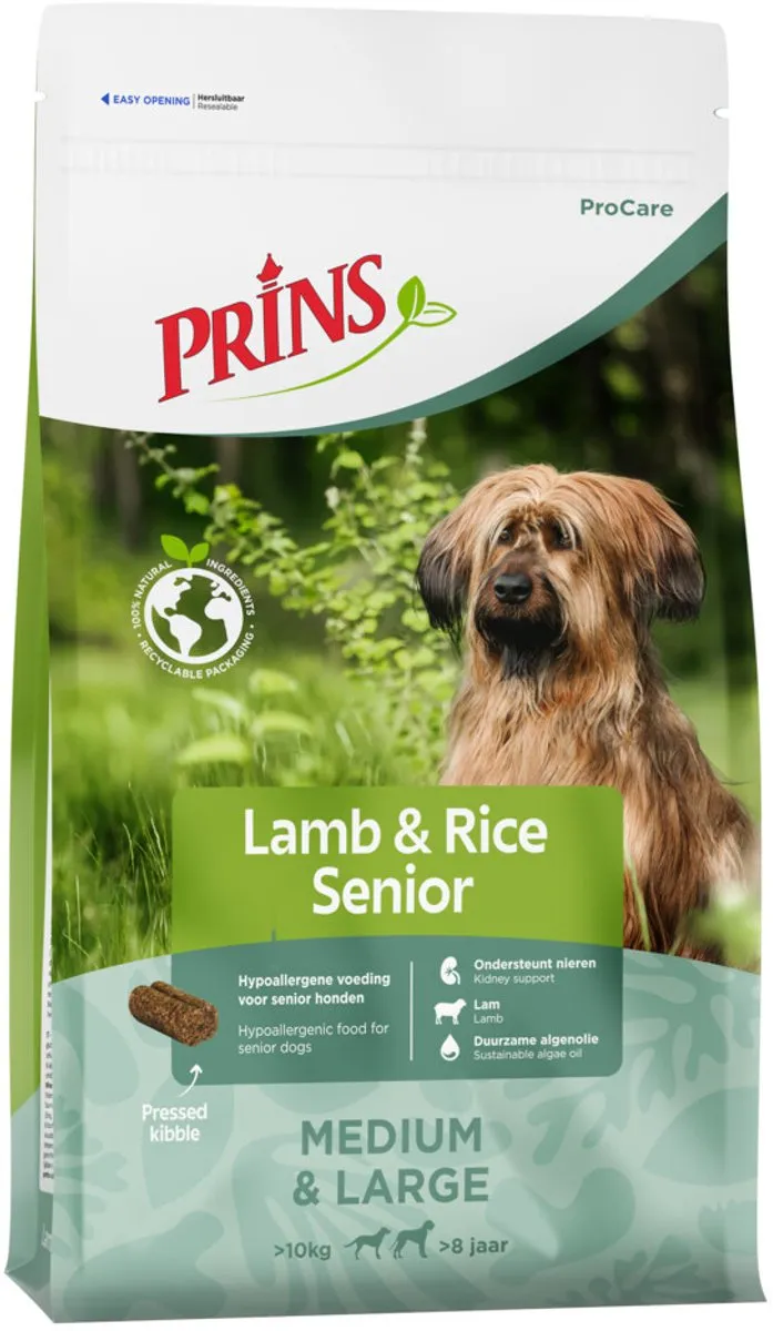 Prins ProCare Droog Hondenvoer Senior Lam & Rijst 12kg
