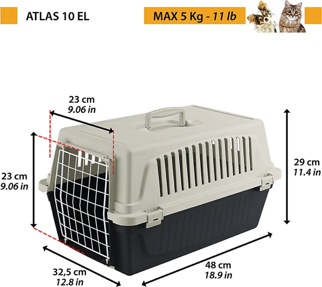 Ferplast Atlas 10 Kattenvervoersbox 48x32,5x29cm