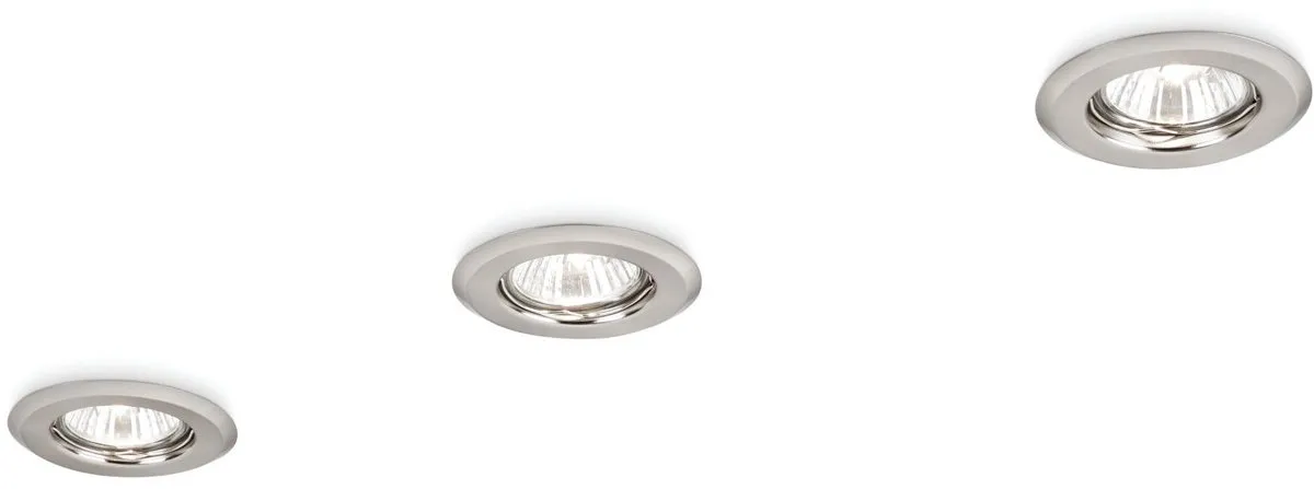Philips Enif Inbouwspot 3x GU10 - Mat Chroom - 50W