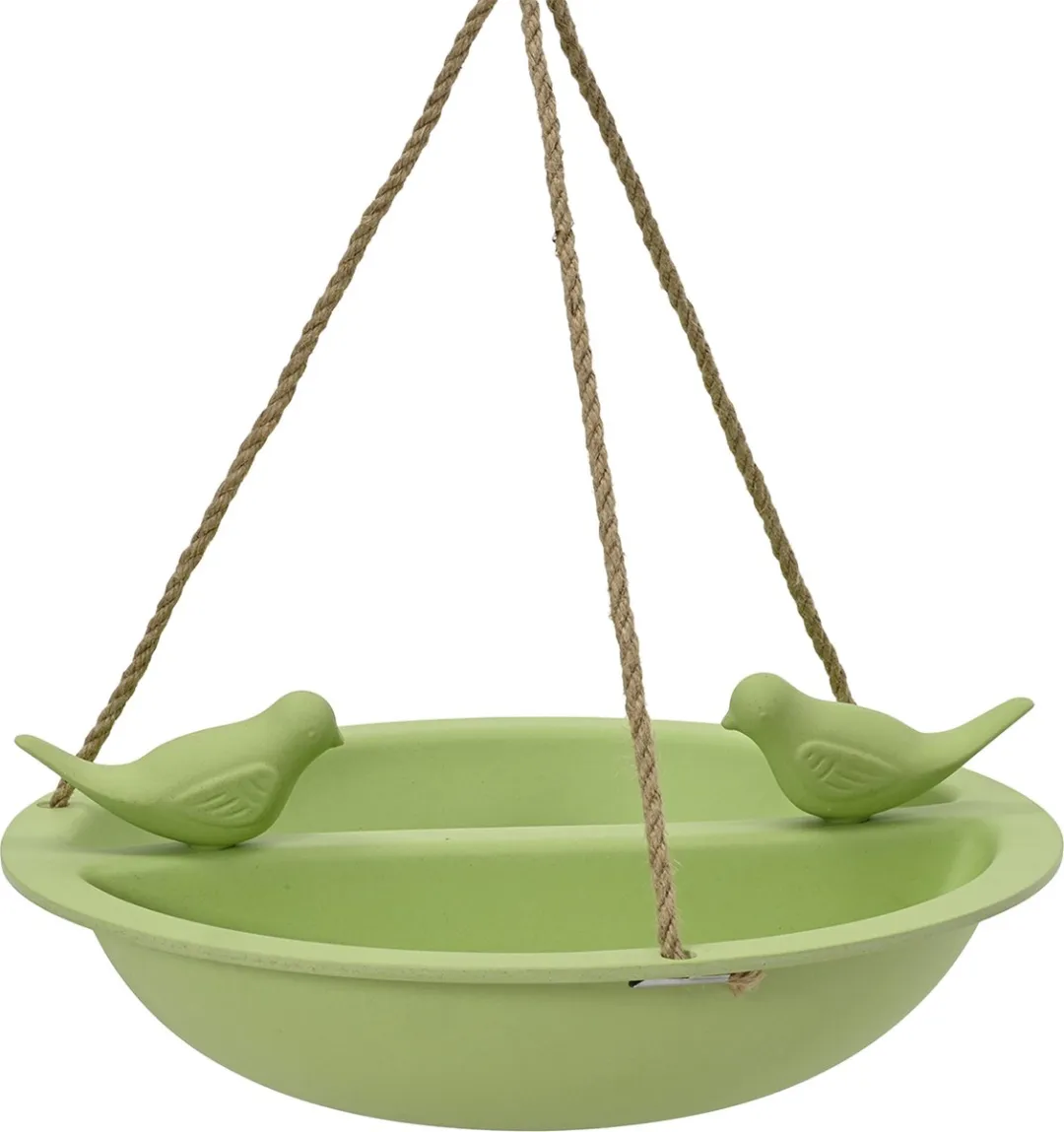 Decoris Vogelhuisje met bad/voederschaal - Groen - Bamboe
