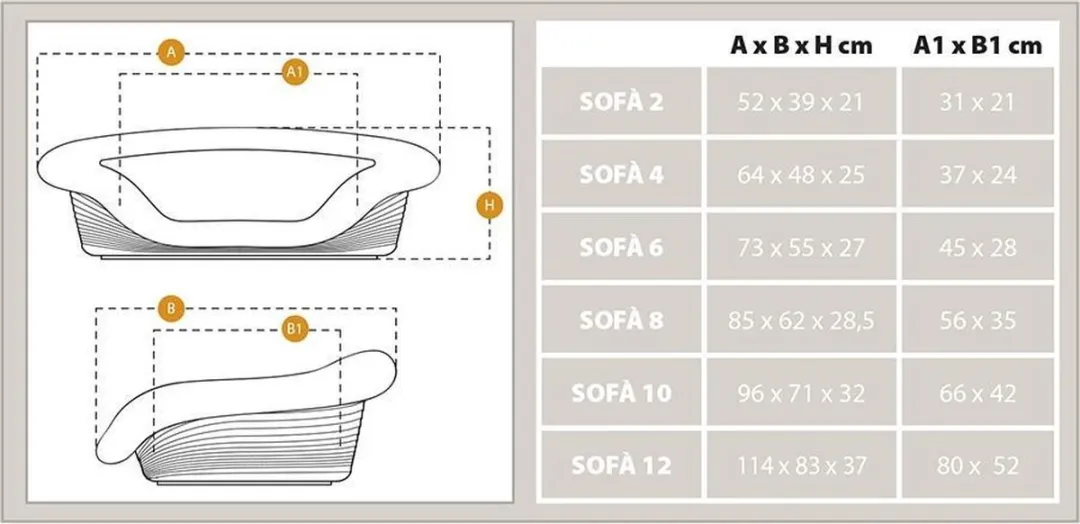 Ferplast Hondenmand Sofa XXL - 64x48x25cm - Bruin