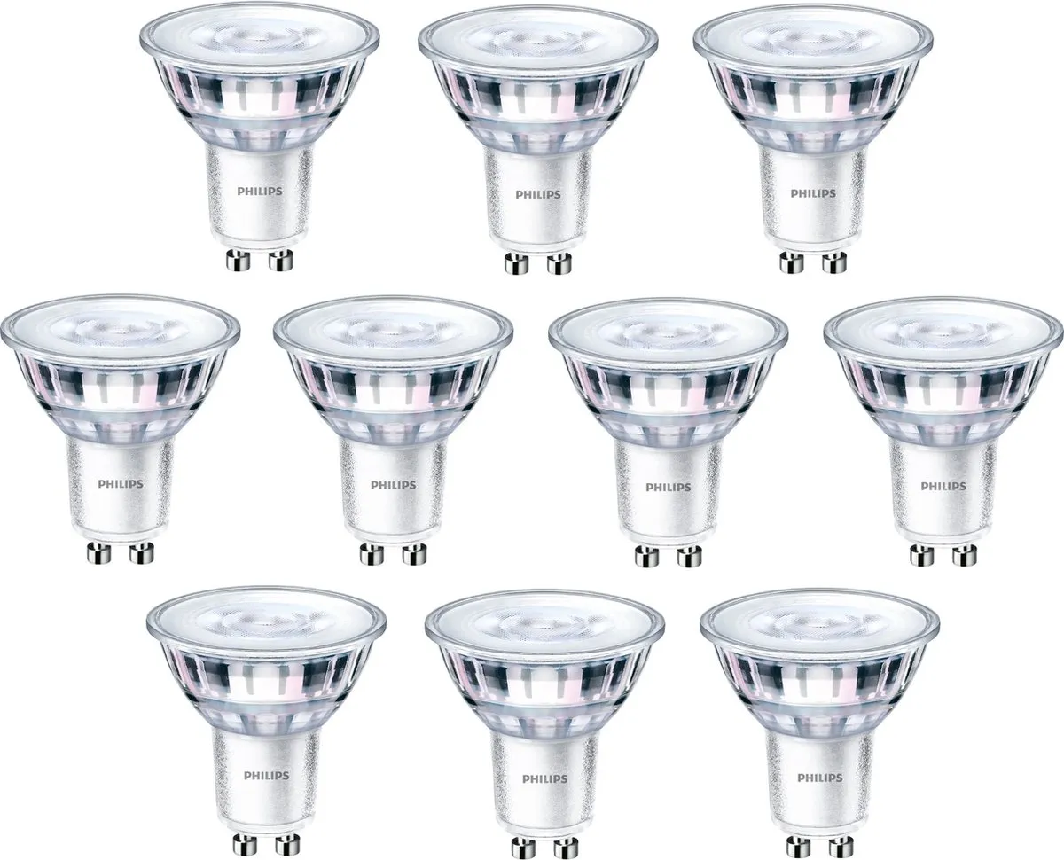 Philips LED GU10 2.7W Koel Wit 10 Stuks
