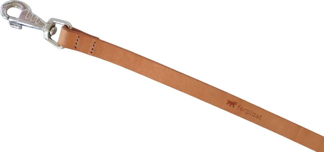 Ferplast Natural Lederen Hondenriem 120cm - Beige