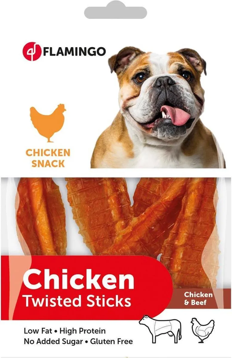 Flamingo Chick'n Twisted Stick Hondensnack 55g