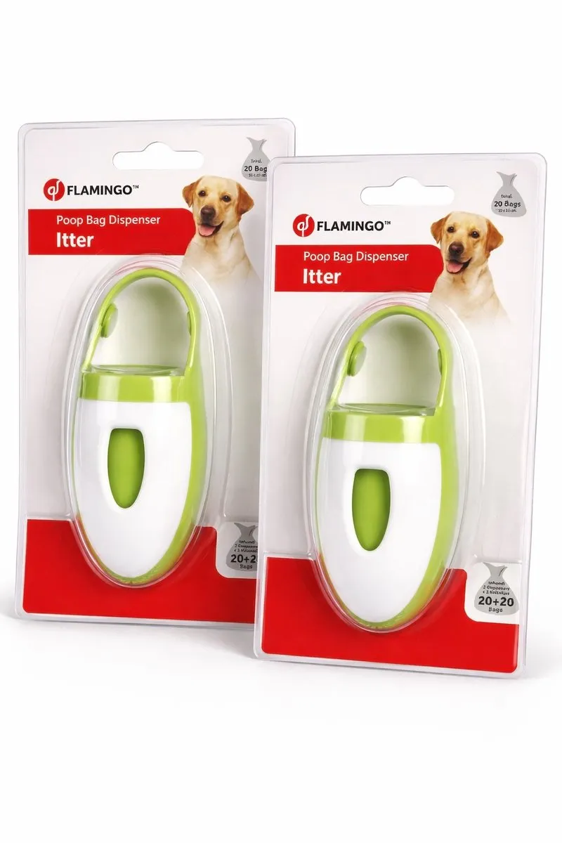 Flamingo Poepzakjes Dispenser Duopack