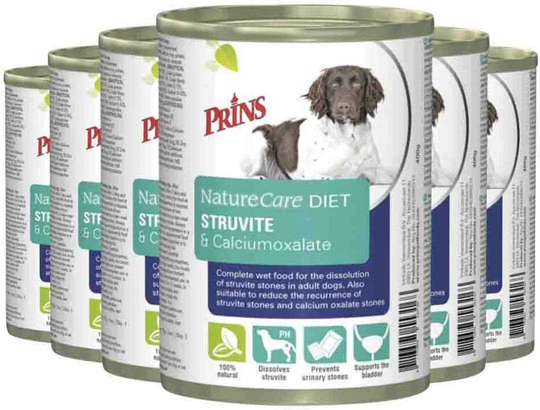 Prins NatureCare Struvite & Calciumoxalaat Hondenvoer 6x0,4kg