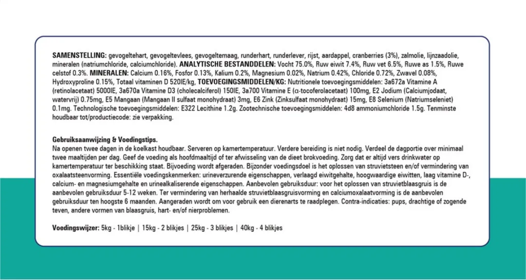 Prins NatureCare Struvite & Calciumoxalaat Hondenvoer 6x0,4kg