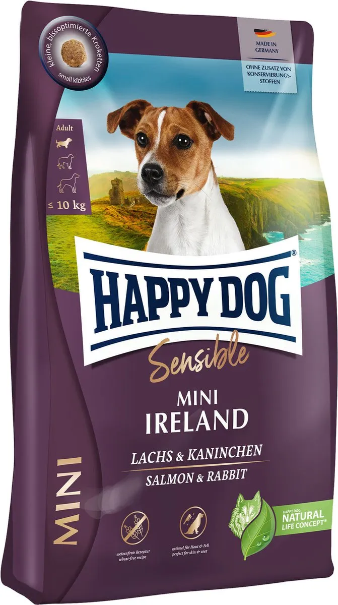 Happy Dog Sensible Mini Ierland Zalm & Konijn 800g