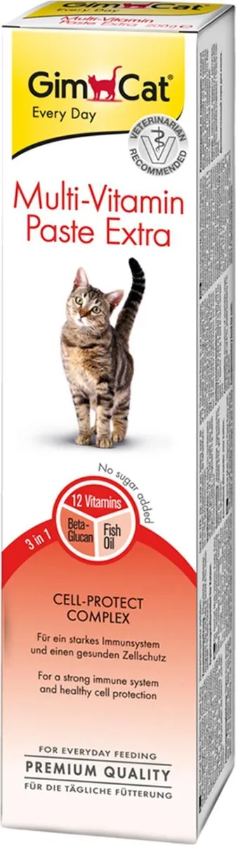 GimCat Multi-Vitamin Duo Pasta - Kattensnack 200g
