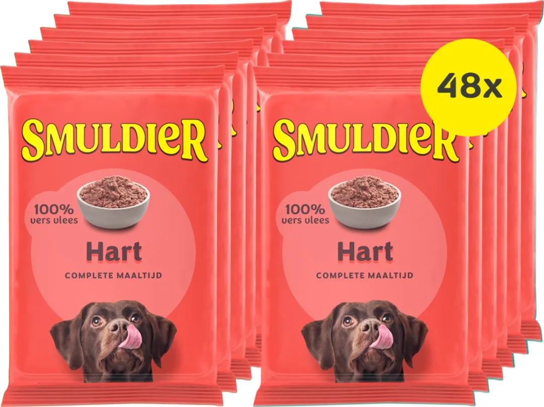 Smuldier Hart Hondenvoer - 400g - 48 Stuks