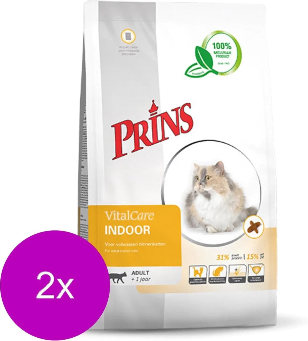 Prins Vital Care Kat Indoor - Kattenvoer - 20 kg
