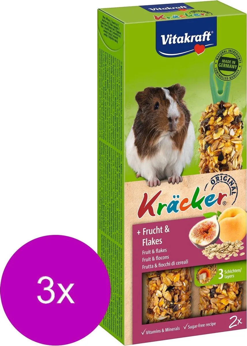 Vitakraft Cavia Kracker Fruit - 3 Stuks