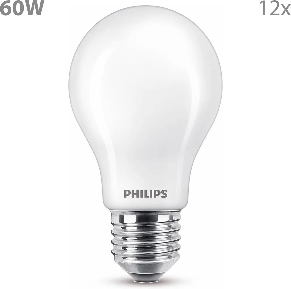 Philips LED Standaardlamp E27 Mat 6W Warmwit - 12 Stuks
