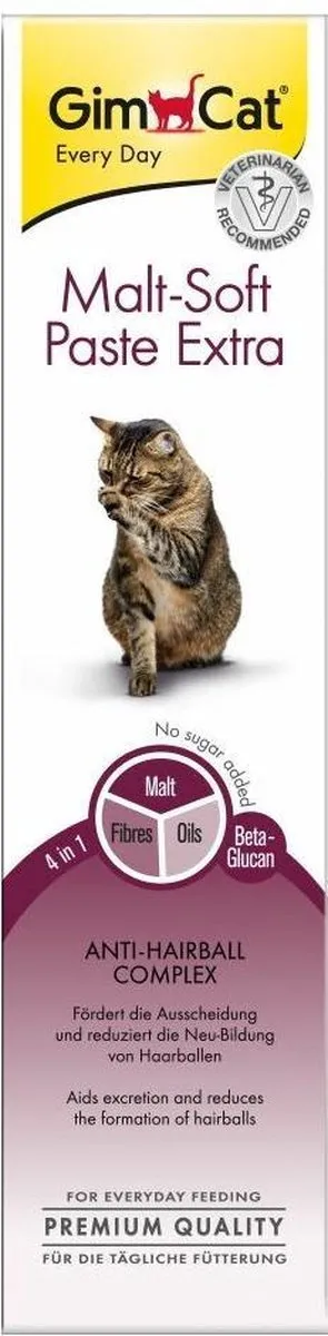 GimCat Malt-Soft Extra Haarbalpasta - 200g - 6 Stuks