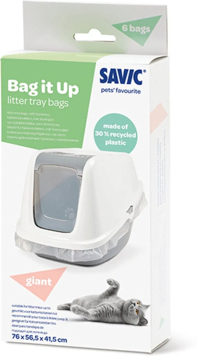 Savic Bag It Up Giant Kattenbakzakken - 6 Stuks