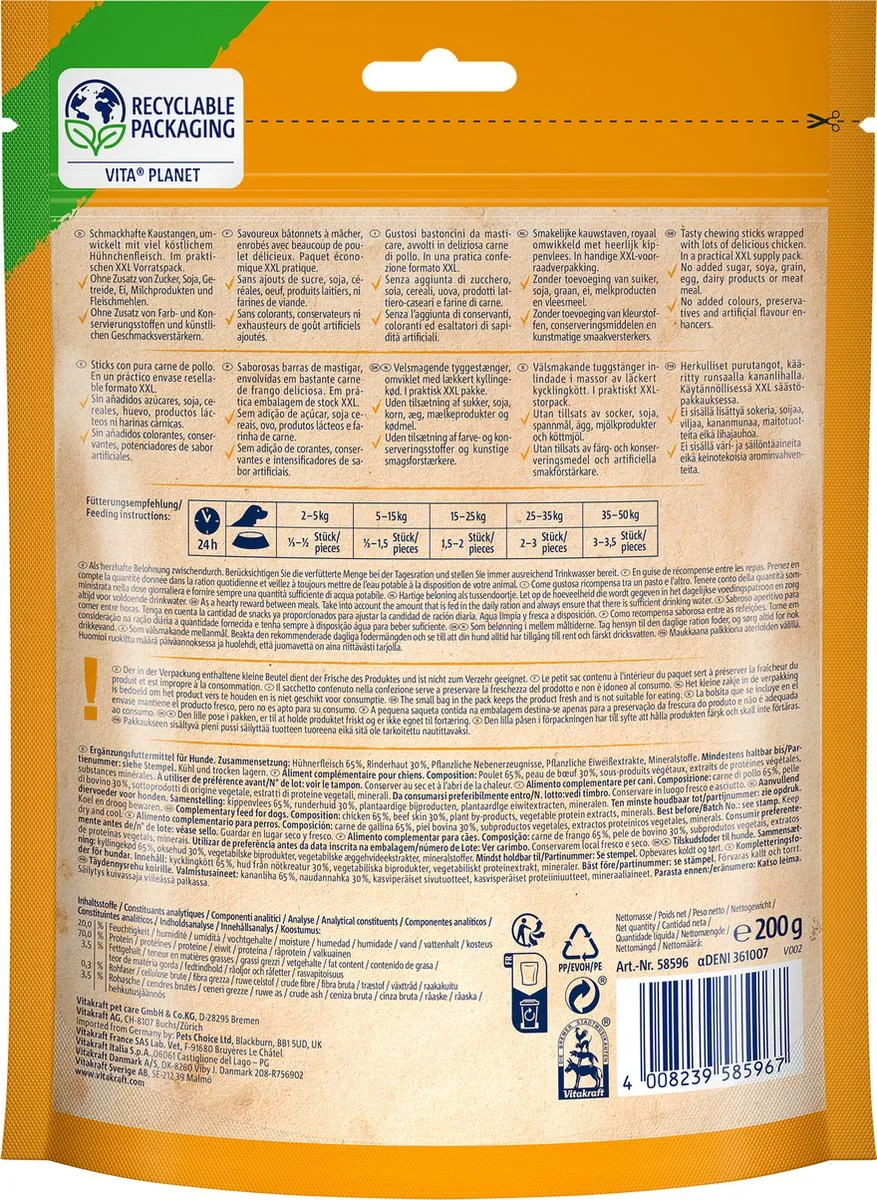 Vitakraft Pure Chicken Bonas XXL 200g