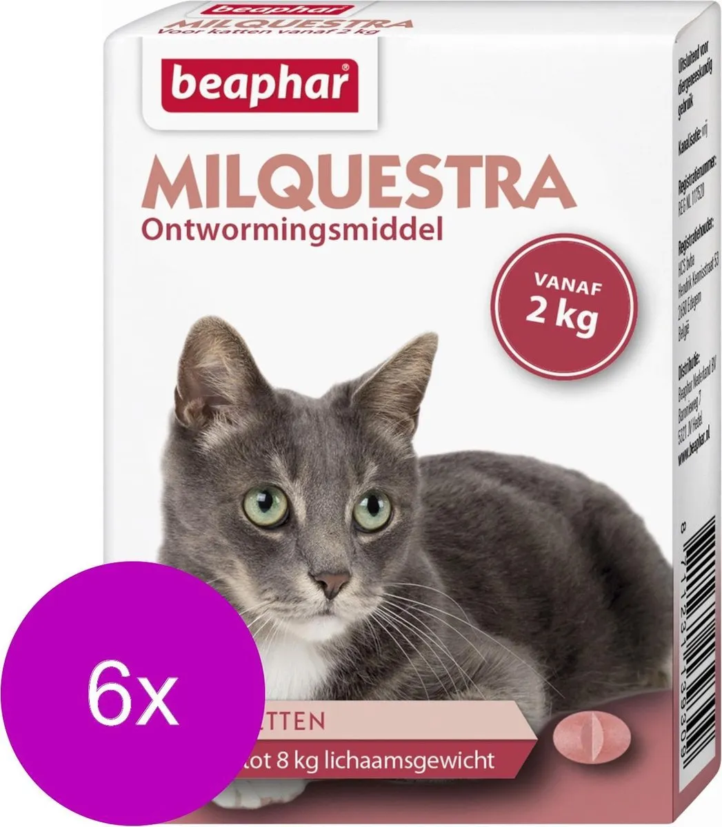 Beaphar Milquestra Kat Ontwormtabletten 20 Stuks
