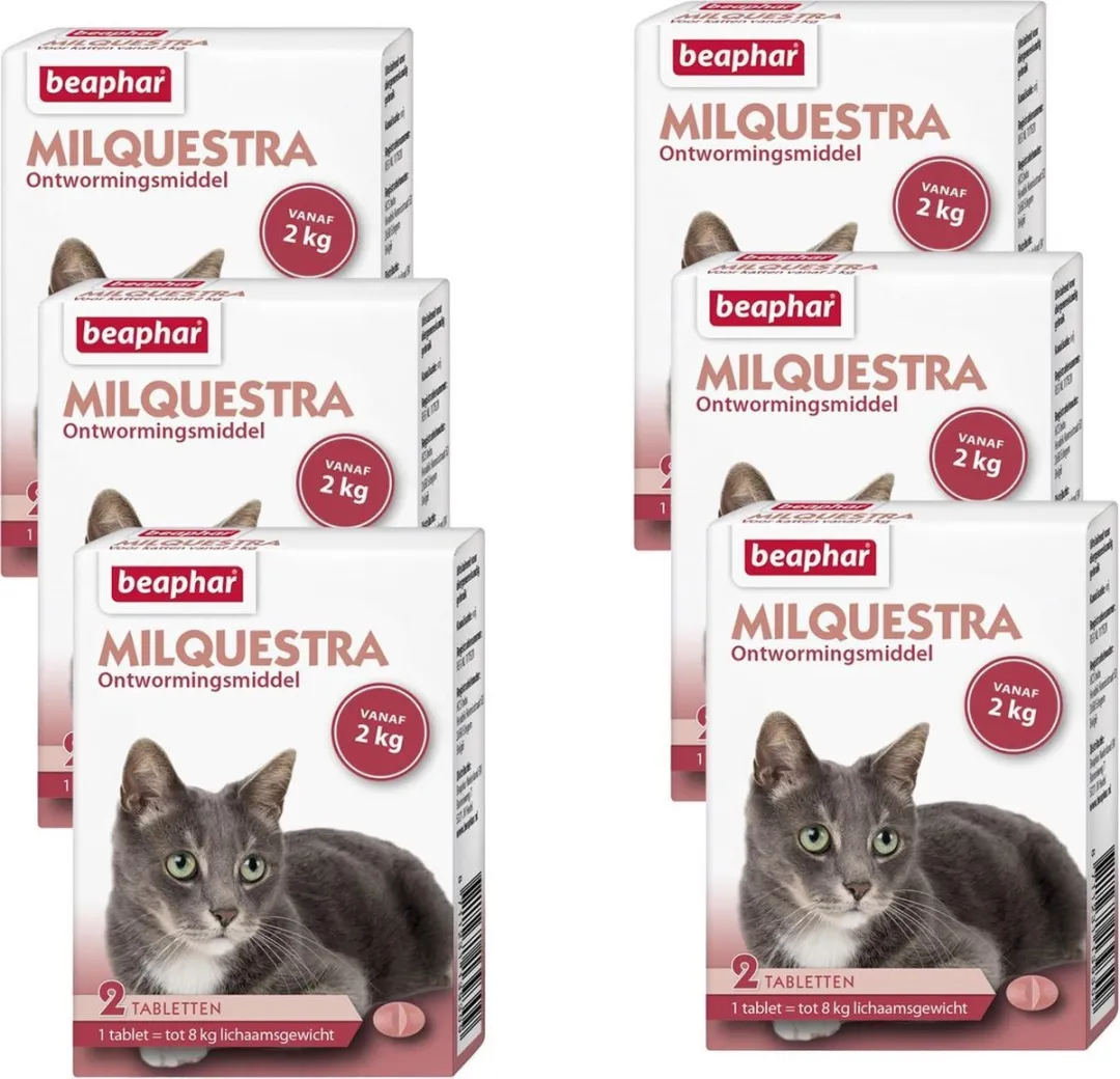 Beaphar Milquestra Kat Ontwormtabletten 20 Stuks