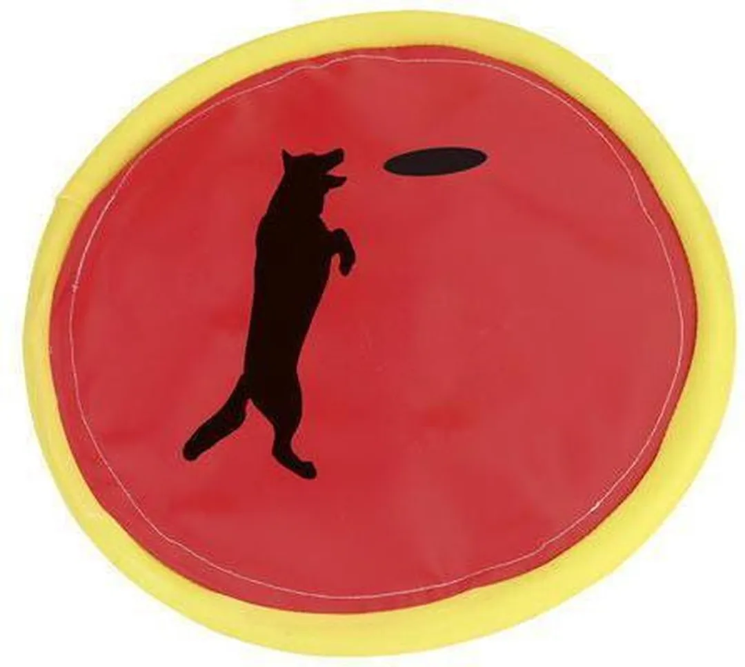 Kerbl Nylon Frisbee 24cm - Rood/Geel
