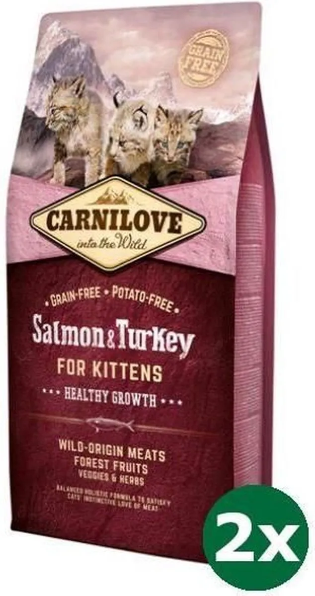 Carnilove Kittens Zalm & Kalkoen Kattenvoer 12kg