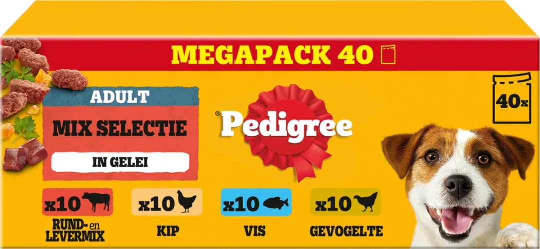 Pedigree Mix Selectie Hondenvoer - 40 Zakjes 100g