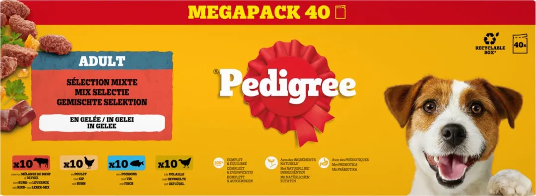 Pedigree Mix Selectie Hondenvoer - 40 Zakjes 100g