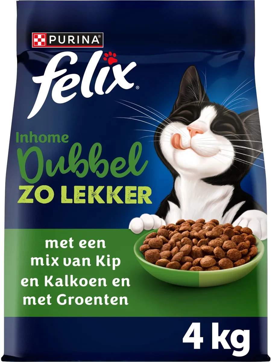 Purina Felix Dubbel Zo Lekker Inhome Kip & Kalkoen