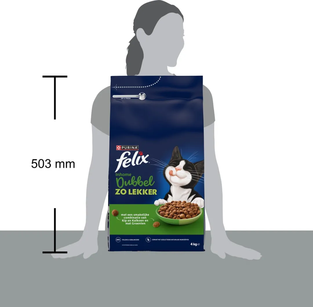 Purina Felix Dubbel Zo Lekker Inhome Kip & Kalkoen - 16kg