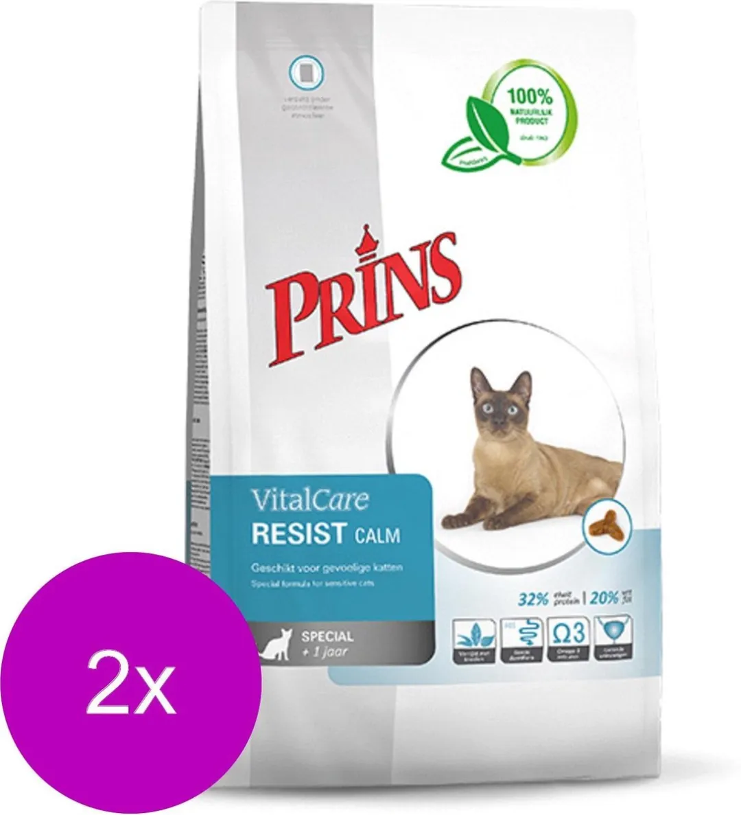 Prins Vitalcare Resist Calm Gevogelte Kattenvoer - 3 kg