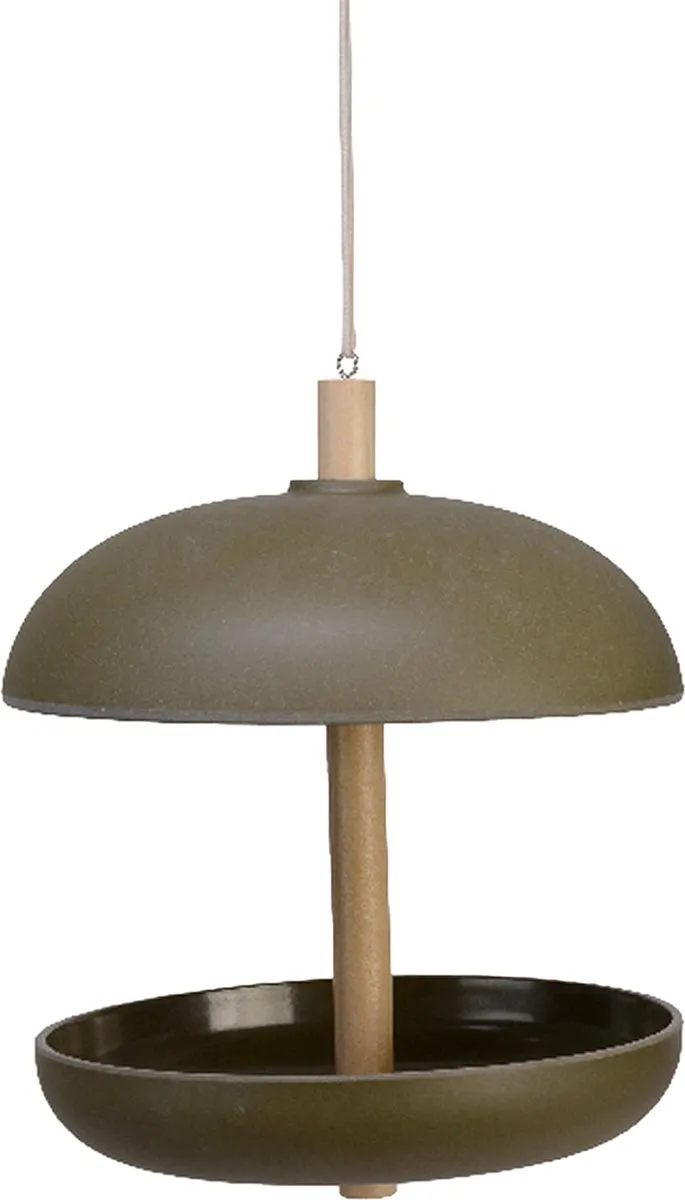 Decoris Vogel Voedersilo met Vogelbad - Donkergroen