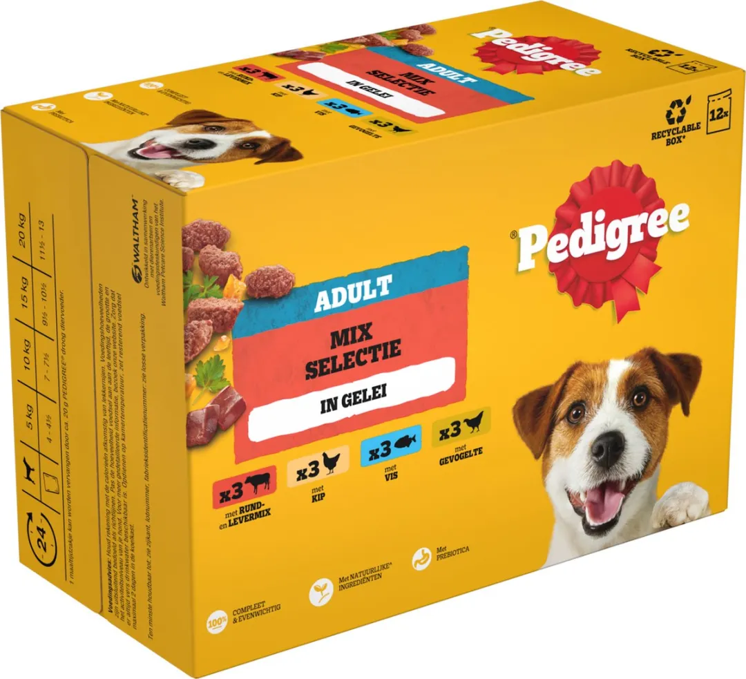 Pedigree Mix Selectie Hondenvoer - 48 Stuks (4x12) - 100g